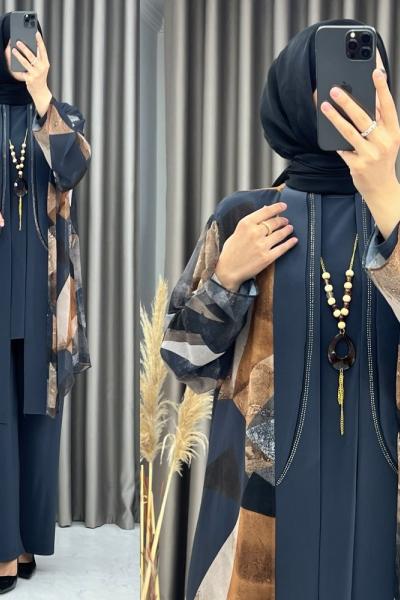 Züleyha 3 lü Takım Gri