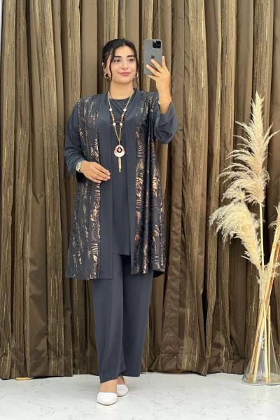 Nana 3 Lü Takım Antrasit