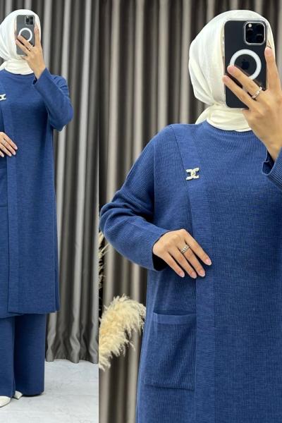 Melek Panço Takım İndigo