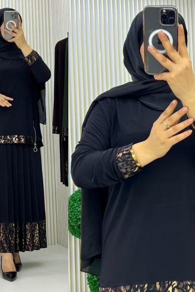 Sevda Etekli Takım Siyah