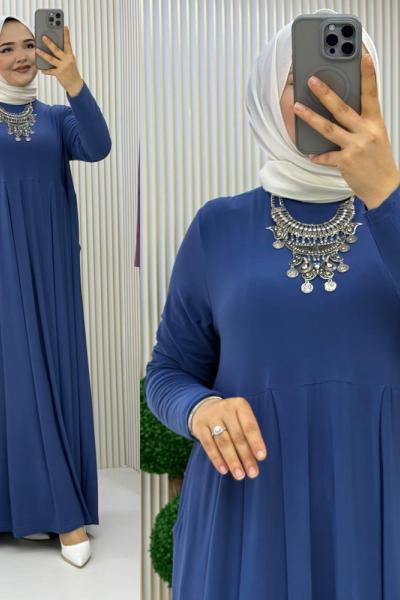 Esengül Elbise İndigo