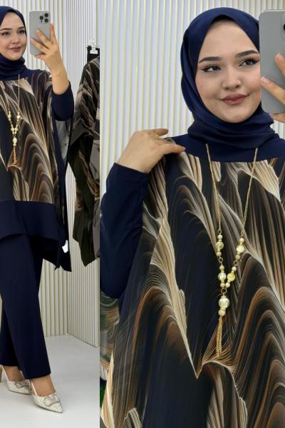 Sunay Pelerin Takım Lacivert