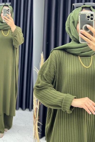 Mısra Büyükbeden Takım Haki