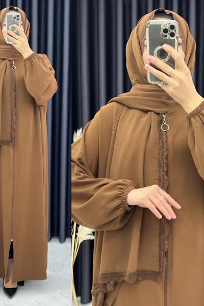 Nursema Elbise Kahverengi