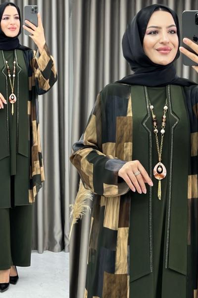 3390 Meyra  3 lü Takım Haki Haki