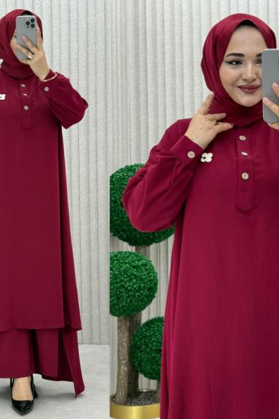 Selen Salaş Takım Bordo