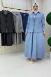 Ajda Kot Etekli Takım Mavi