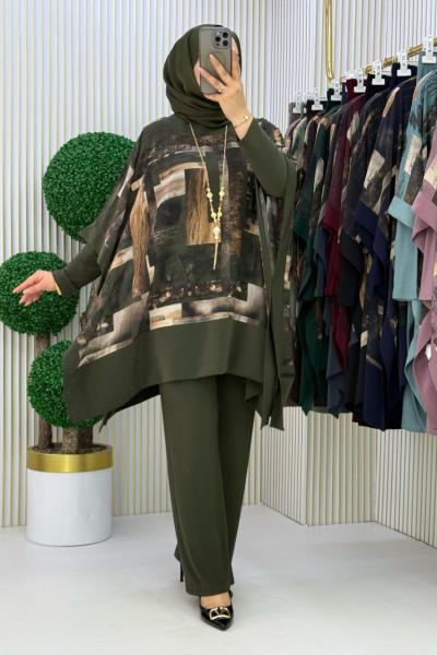 Bedia Pelerin Takım  Haki