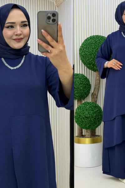 Kübra 3 lü Takım Lacivert