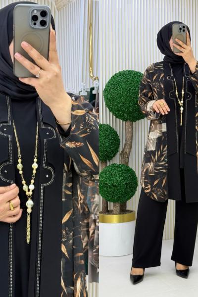 Hüner 3’lü Takım Siyah