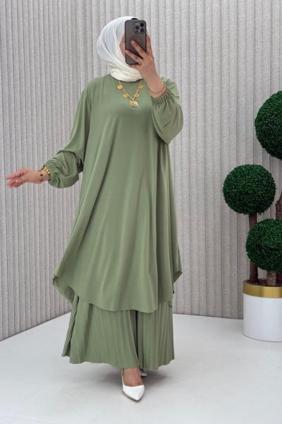 Suzan Piliseli Pantolonlu Takım Çağla