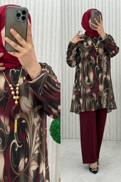 Hanımeli Takım Bordo