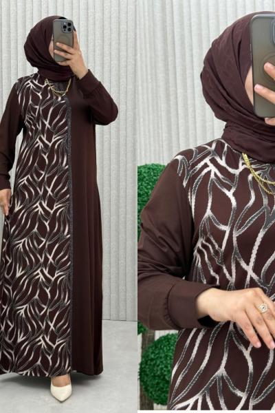 Hüma Elbise Kahverengi