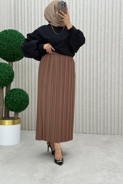 Mira Piliseli Etek  Vizon