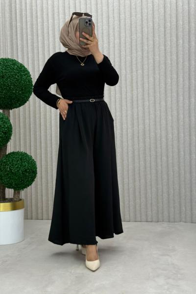 Nilüfer Pantolon Etek Siyah