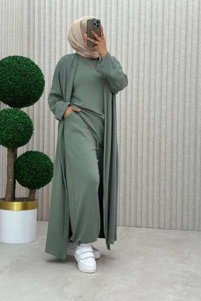 Manolya 3 Lü Takım Mint Yeşili