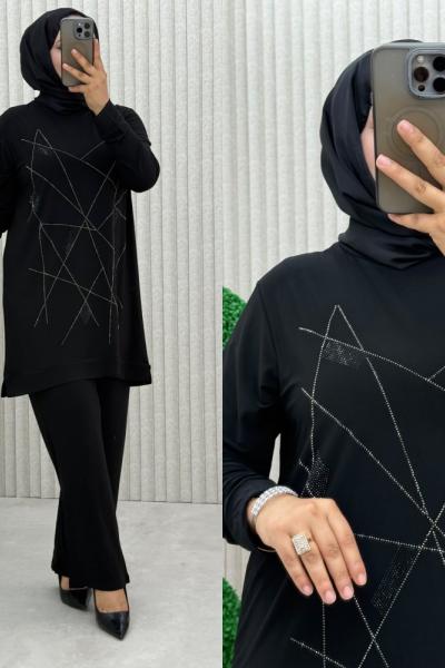 3987 Sanat Takım siyah /gümüş Gri Siyah