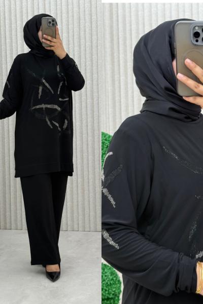 3987 Sanat Takım siyah /dalgalı siyahdalgalı