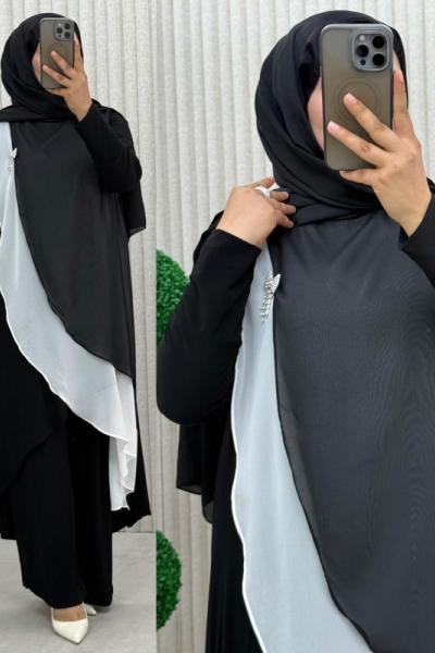 Sündüs Takım Siyah Beyaz