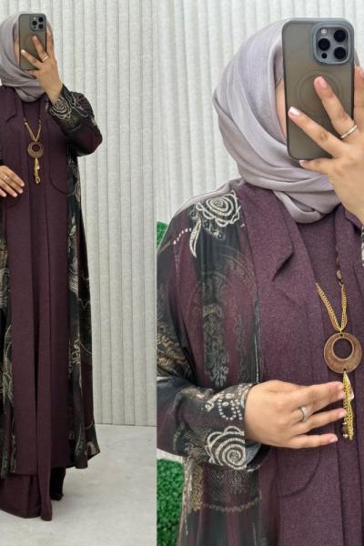 Aycan Elbise Takım Bordo