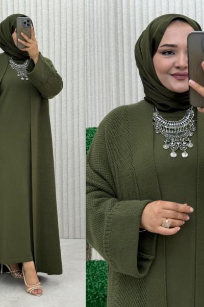 Malika Hırka Takım  Haki