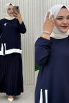 Yasemin Etekli Takım Lacivert