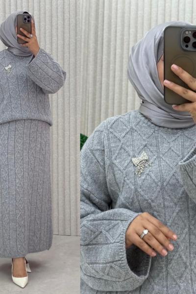 Alla Etekli Takım  Gri