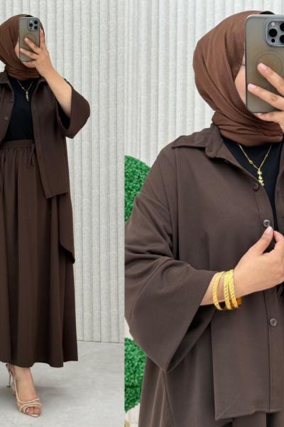 Emine Etekli Takım Kahverengi