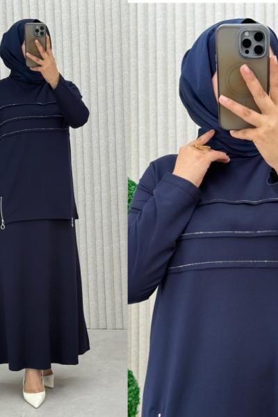 Aşkım Etekli Takım Lacivert