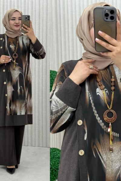 Afitan Takım Kahverengi