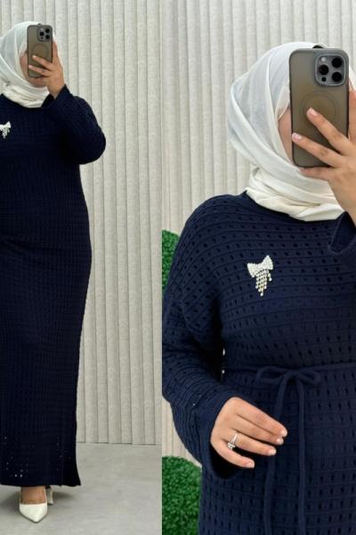 Zerin Elbise Lacivert