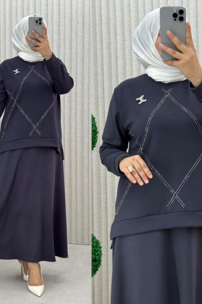 Riham Etekli Takım Antrasit