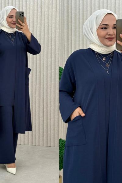 Sümela 3’lü Takım Lacivert