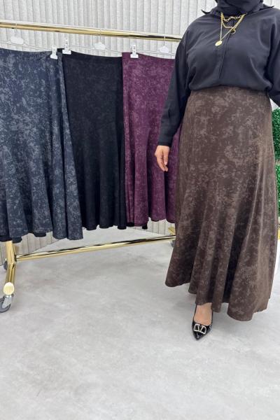 Meyli Etek Kahverengi