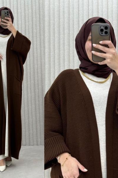 Selvi Hırka Kahverengi