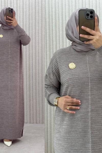 Yeşim Elbise  Vizon