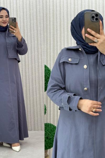 Liya kot ceket takım Antrasit