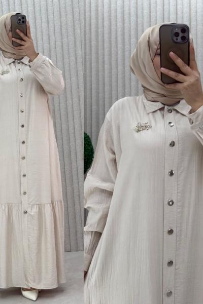 Semra Elbise Taş Rengi