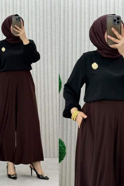 Şebnem Pantolon Etek  Kahverengi