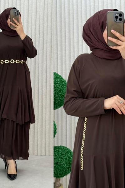 Şenay Elbise Kahverengi