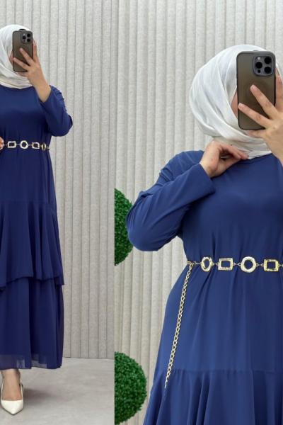 Şenay Elbise İndigo