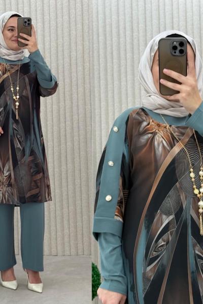 Arya 3’lü Takım Mint Yeşili