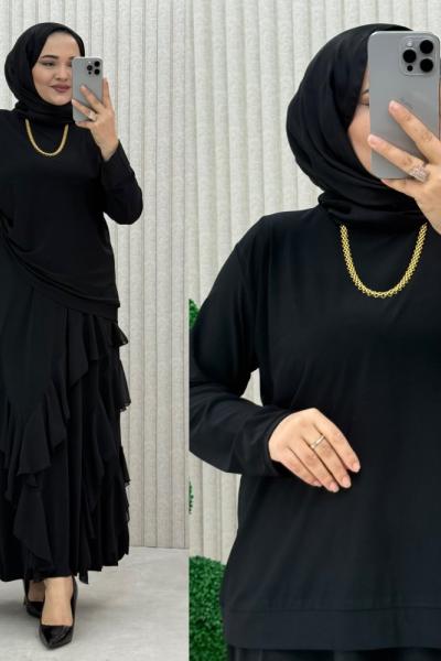 Özlem etekli takım Siyah