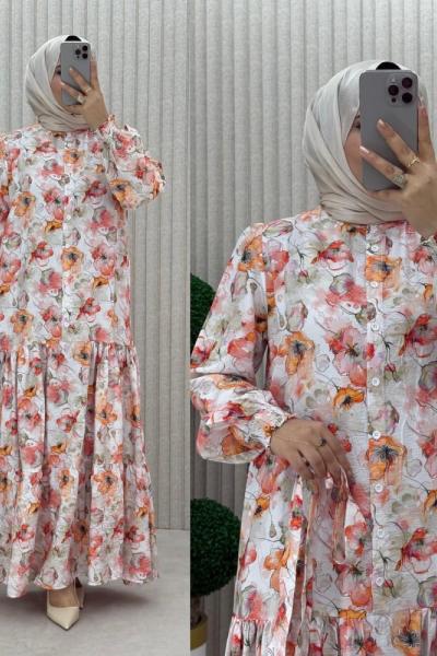 Sarnıç Elbise Turuncu