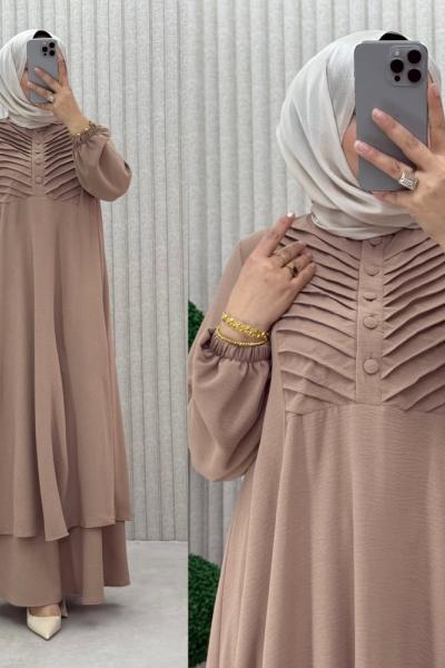 LİNA ETEKLİ TAKIM  Vizon