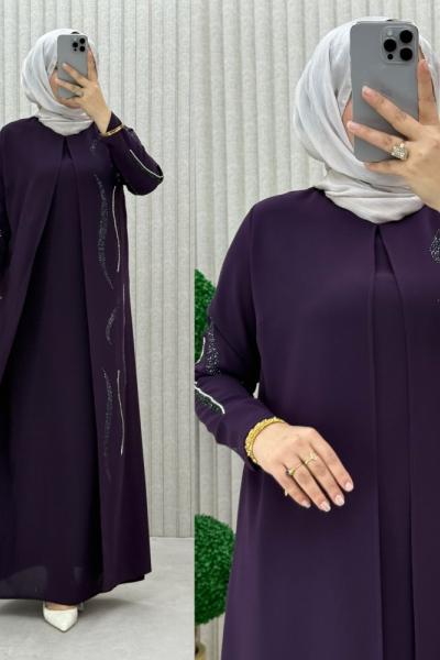 SAHRA ELBİSE FERACE Mor