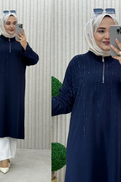Roza Tunik Lacivert