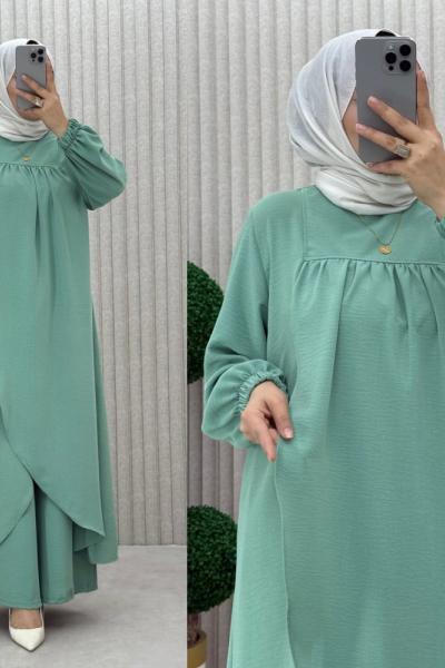 Asil pantolonlu takım Mint Yeşili