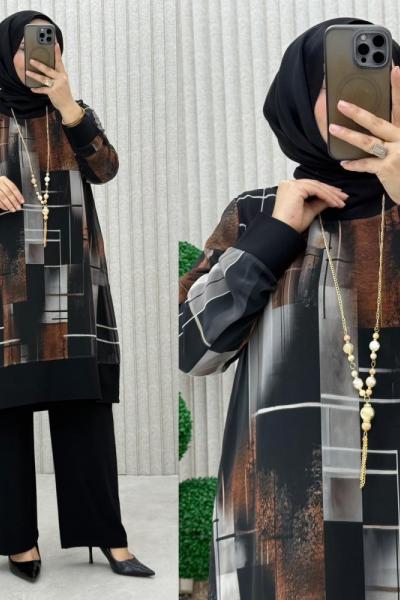 Hançer Pantolonlu Takım Siyah