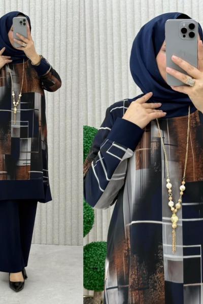 Hançer Pantolonlu Takım Lacivert